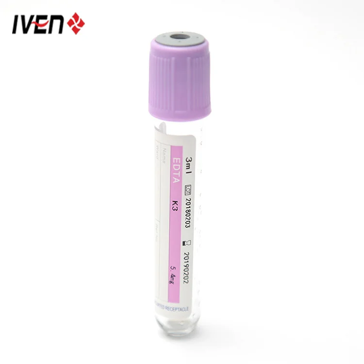 
Pet Plastic Blood Collection Test Tube with Rubber Stopper 