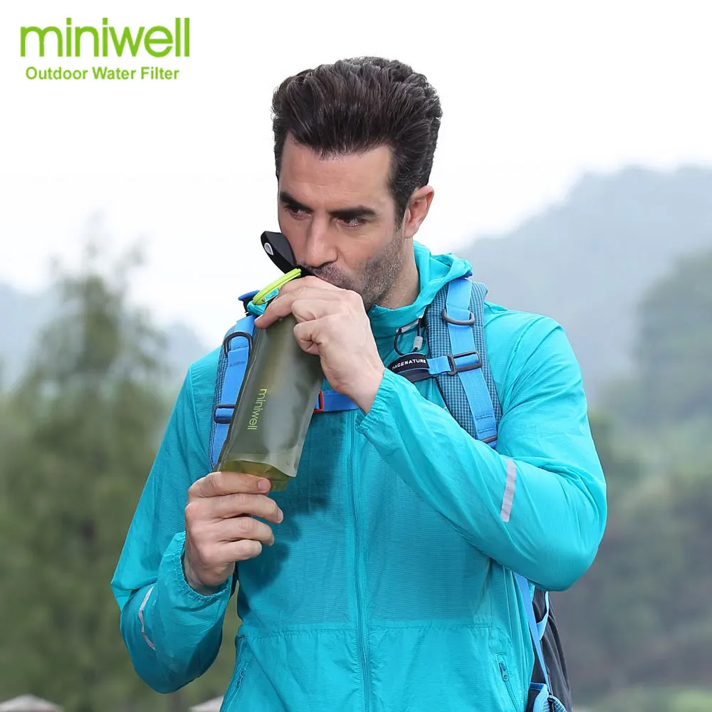 
Miniwell L620 water filter with collapsible water bottle 