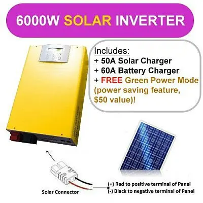 6000w 48V 60A Pure Sine Wave Inverter Solar Power Charger Inverter