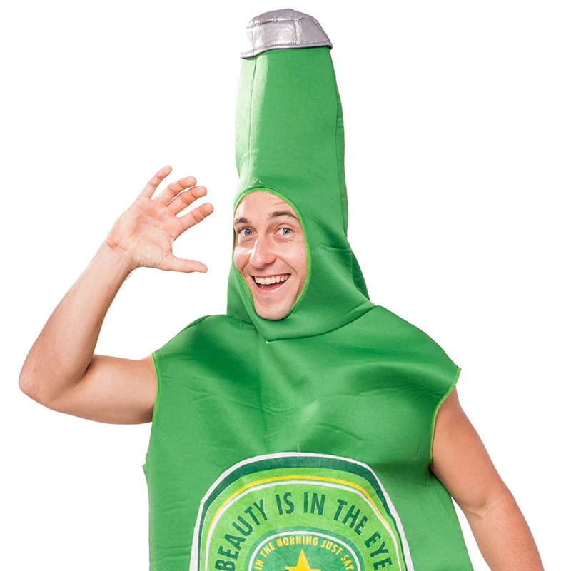 Карнавальная вечеринка для взрослых мужчин забавная пивная бутылка талисман костюм для мужчин маскарадный костюм