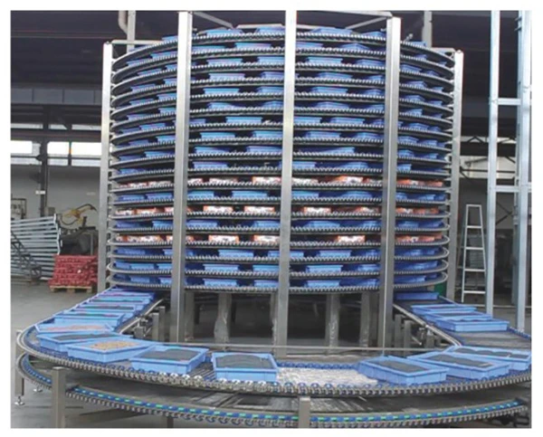 Double Drum Spiral Freezer Instant IQF Freezer For Seafood