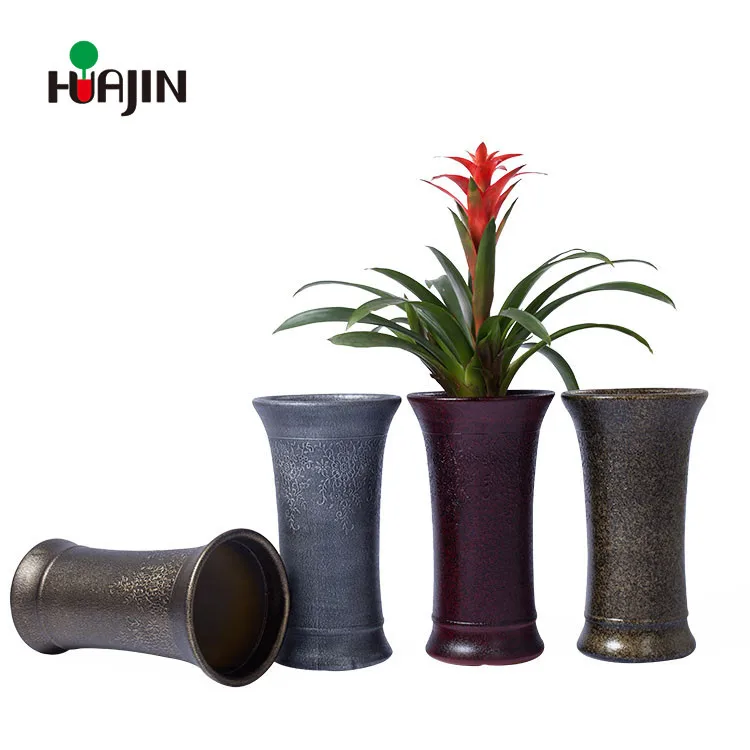 Ornamental orchid cymbidium columnar shape plastic flower pots