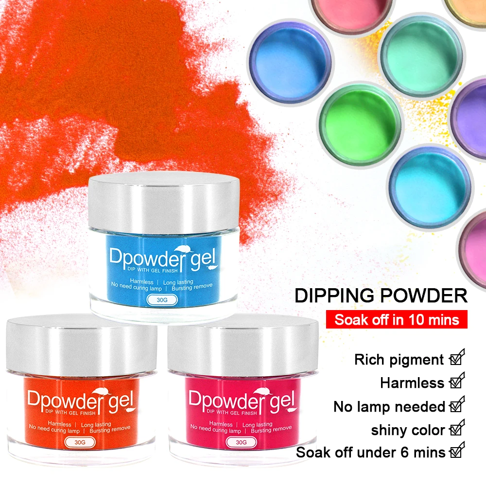 
Latest Pure Color Acrylic Clear Dipping Powder For Nail Art Design Wholesale Price Non-Lighting 