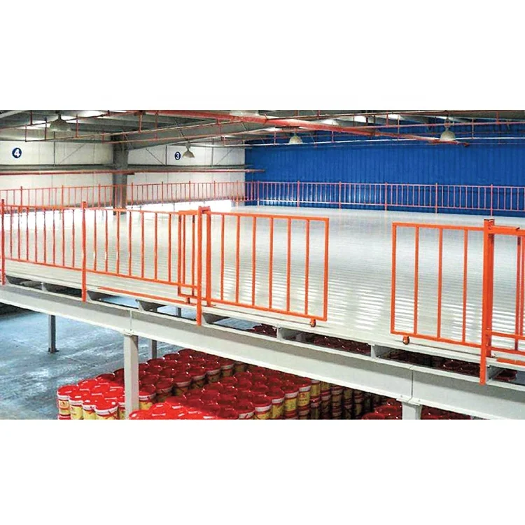  GTY оцинкованная сверхпрочная Многоуровневая Двухуровневая складская стальная решетчатая платформа мезонинговая стойка