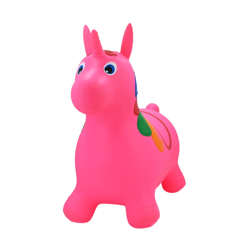 
Phthalate Free PVC Inflatable Jumping Bouncy Hopper Pink Unicorn Toys For Toddler 