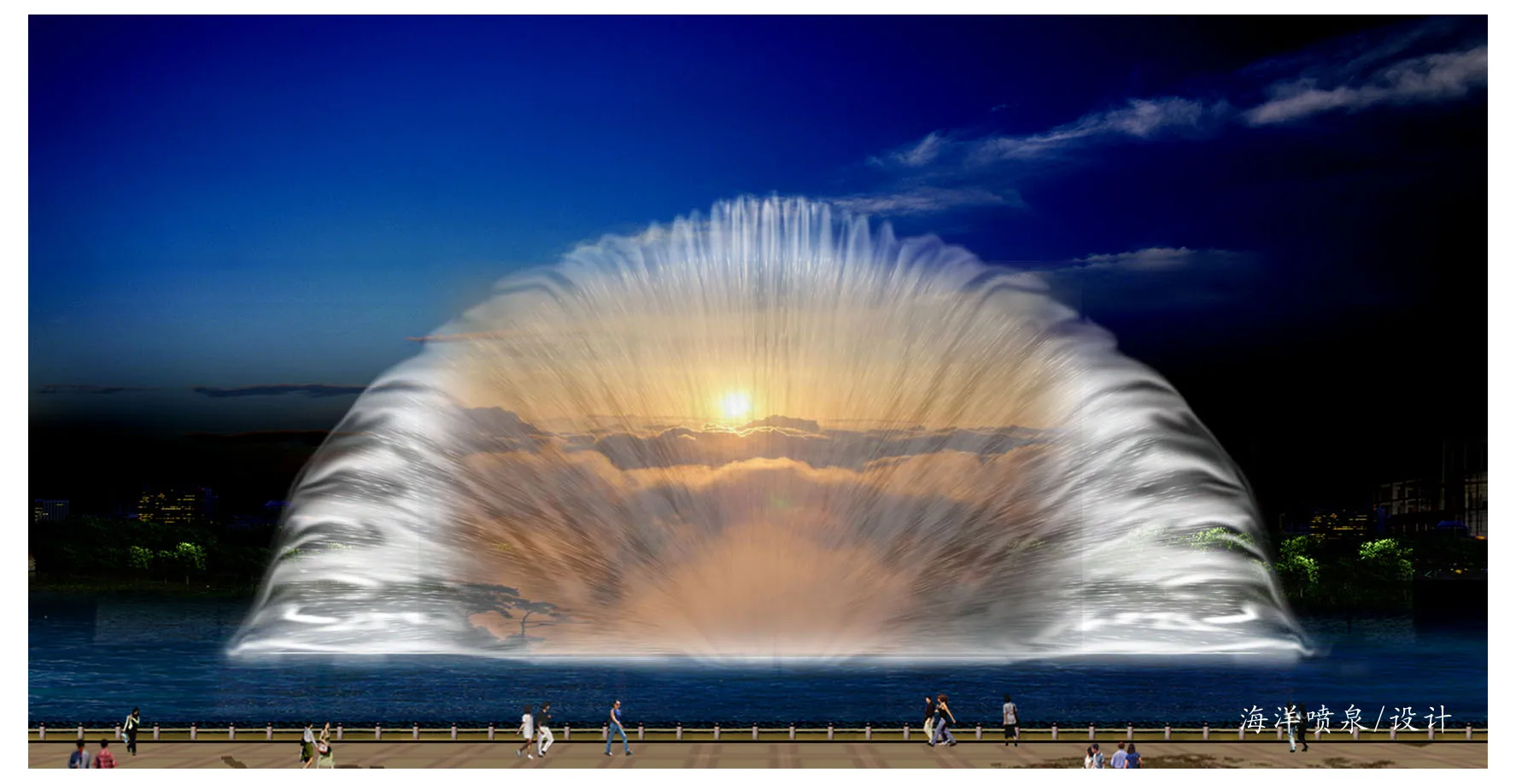 Customized outdoor 30M laser projector show water screen