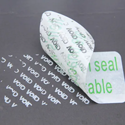Custom 3d Synthetic Paper Holographic Product Packaging Warranty VOID Sticker 3D Hologram OEM VOID Label Adhesive Sticker Accept
