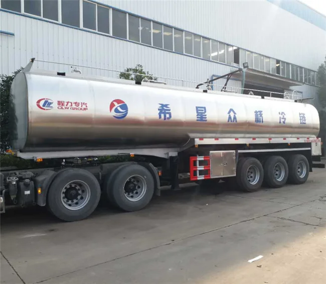 Food Grade 304 Stainless Steel Transport Bulk Milk tank Semi Trailer Bulk Beer Bulk tank Truck Semi-trailer