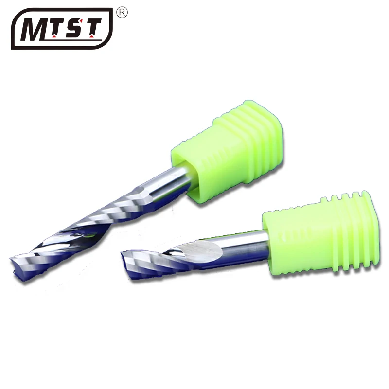 MTST 10mm cutting PVC Acrylic single edge helical Right milling cutter engraving tool CNC engraving machine carbide tooling