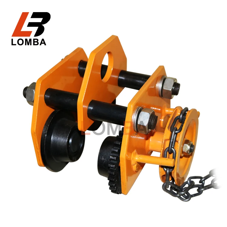 manual lifting trolley beam trolley geared with four wheels