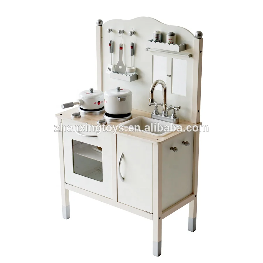 Wooden toy kitchen kids  milk white MINI kitchen play set
