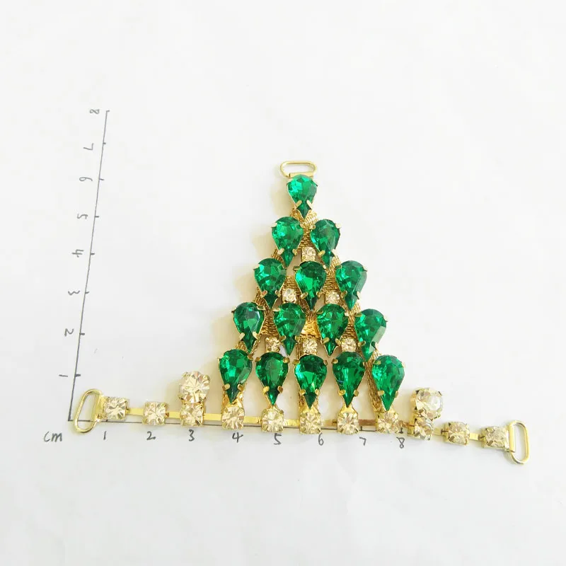 Hot Selling Fashion Fancy Charm Triangle Crystal Rhinestone Shoe Accessories for Women