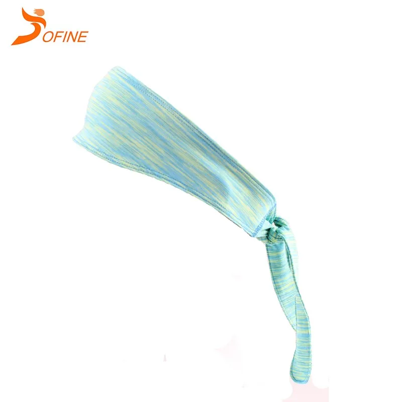 Custom women men elastic stretchy adjustable no slip athletic headband bandana hair head tie for yoga working out tennis