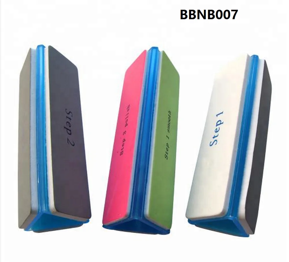 Wholesale Personalized Cuvred Moon Shaped 4 Steps Smooth Beauty Manicure Nail Art Polish Shine Buffers Block