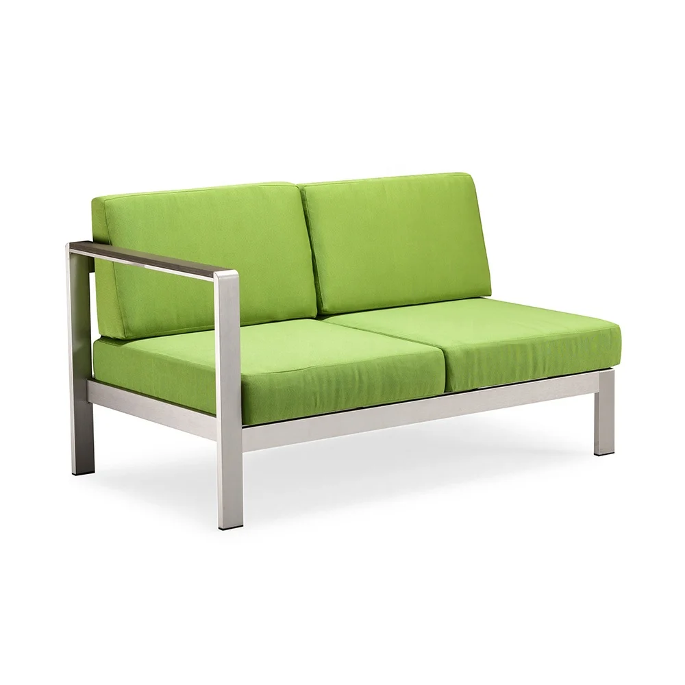 Outdoor furniture metal frame fabric cushion luxury garden sofa