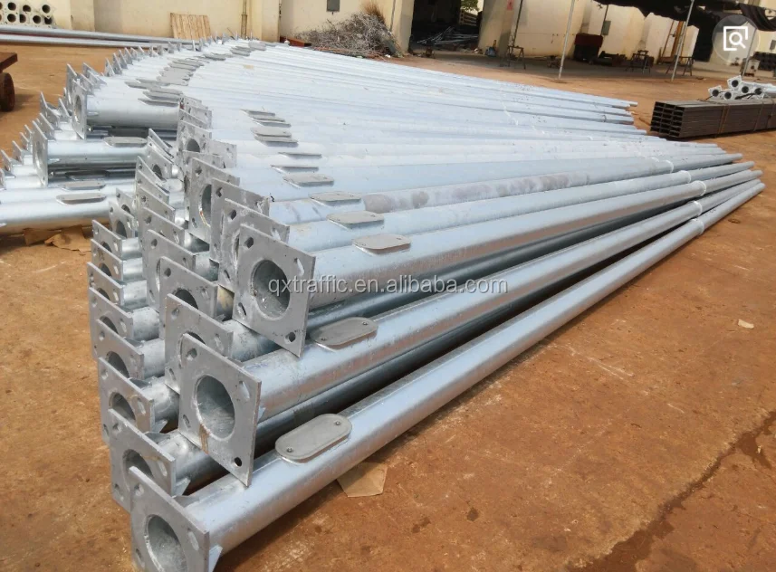 Factory direct supply 9m single arm  Hot galvanized steel street light pole