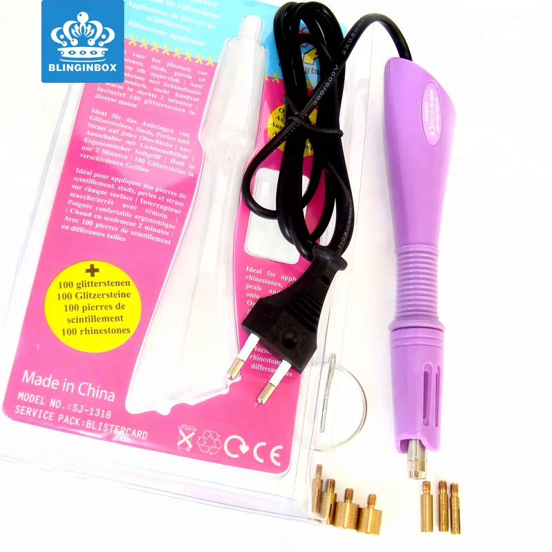 Fast Heated! Pink/ Purple/ Iron on Hot Fix Rhinestone Applicator