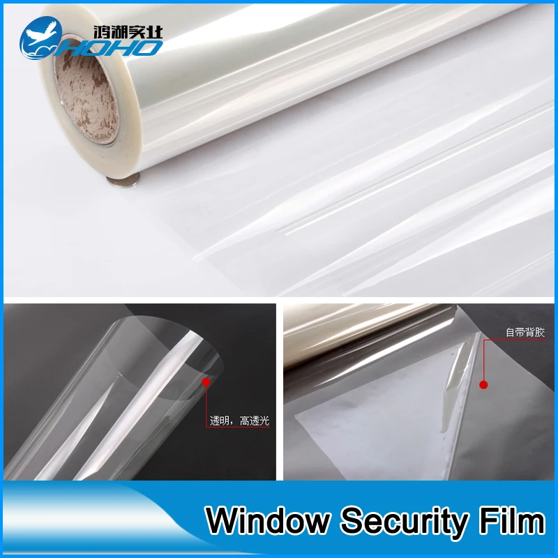Safety & Security Window Film Anti Shatter Clear Glass Protection Bomb Film
