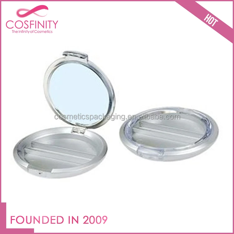 Latest design Cosmetic packaging high Quality transparent cosmetic loose powder case with puff