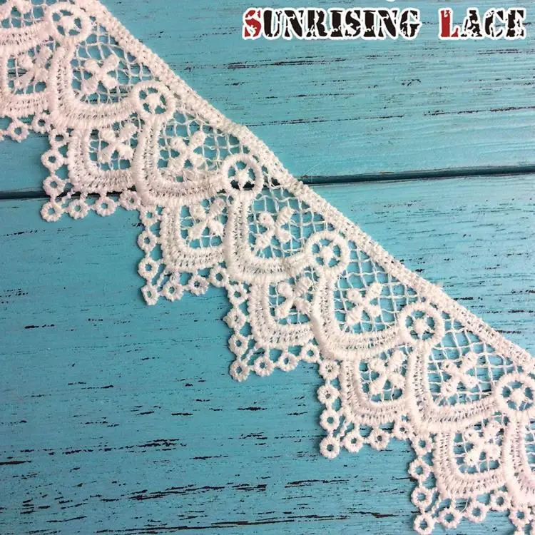 Factory Wholesale Guipure Polyester Trim Lace Embroidery