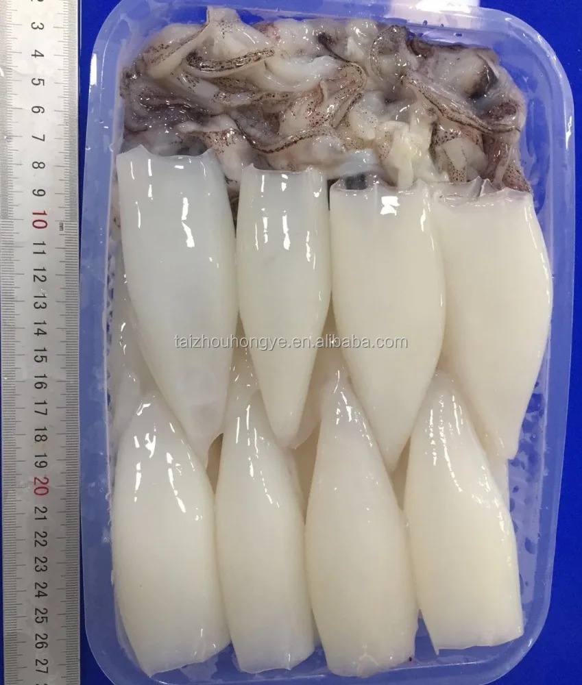 2018 frozen block Chinese loligo squid tubes and tentacles TT 5-8cm on sale