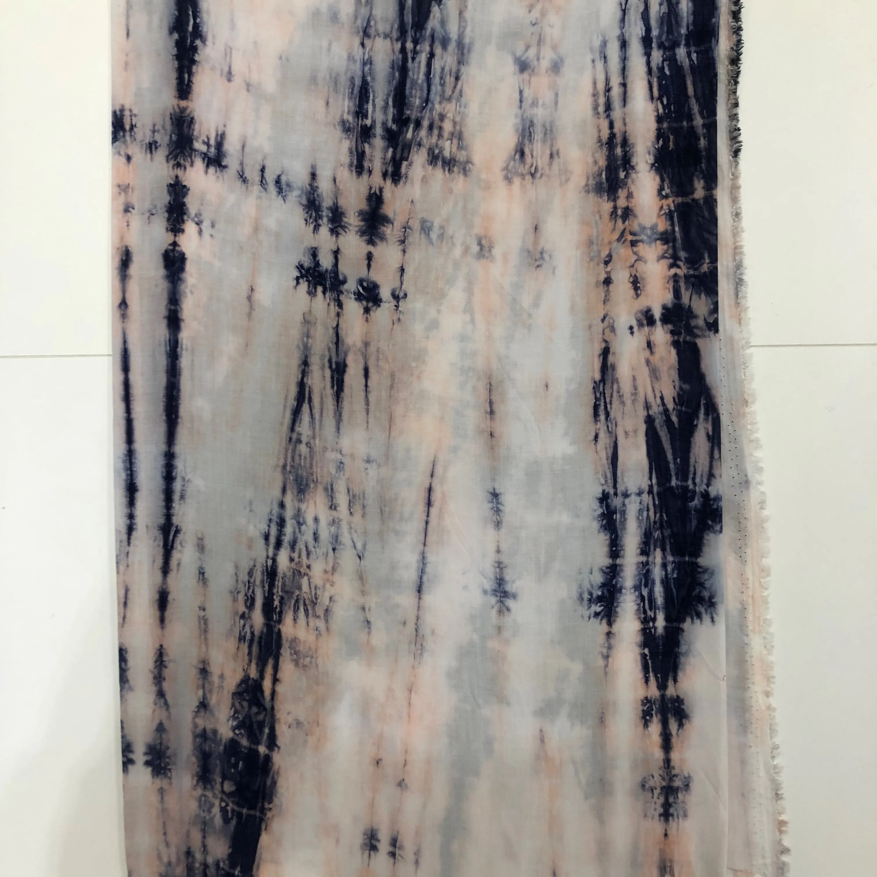 rayon chaills hand tie dye fabric snake skin pattern for maxi dresses beach wear