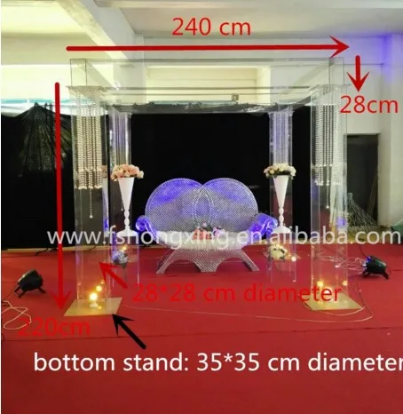 new clear acrylic arch for wedding decoration