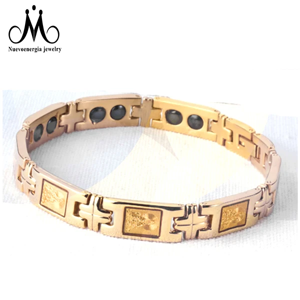 Men Luxury Black Gold Magnetic Blood Pressure Therapy Bracelet