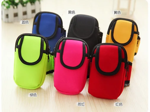 wholesale custom logo waterproof neoprene outdoor sport running mobile phone arm running bag