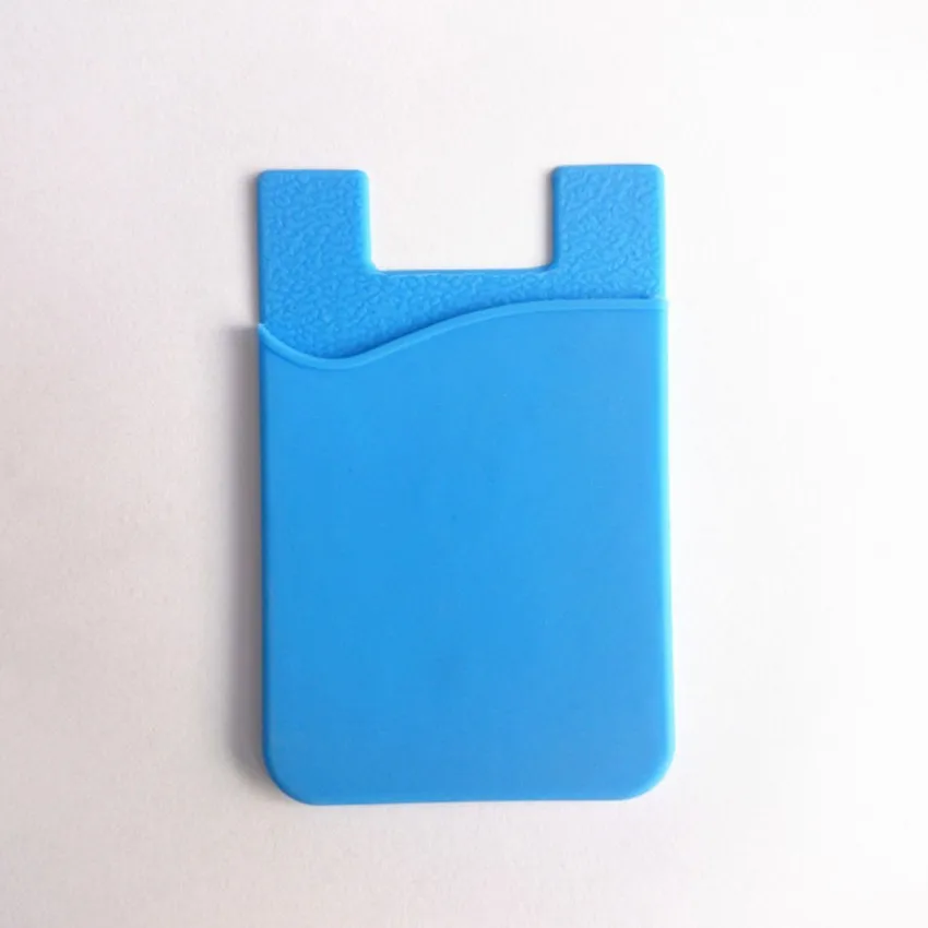Adhesive Back Phone Silicone Card Holder With Logo
