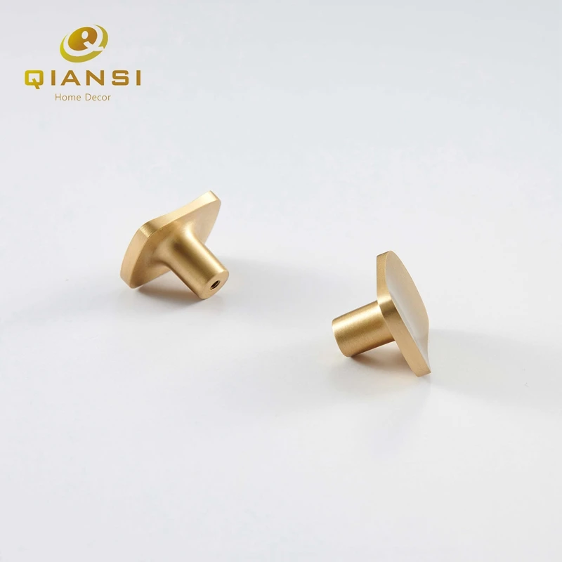 Brass knobs Drawer Knob Brass Handles Pulls For Kitchen Cabinets Door Square Shape Home Decoration Furniture Hardware