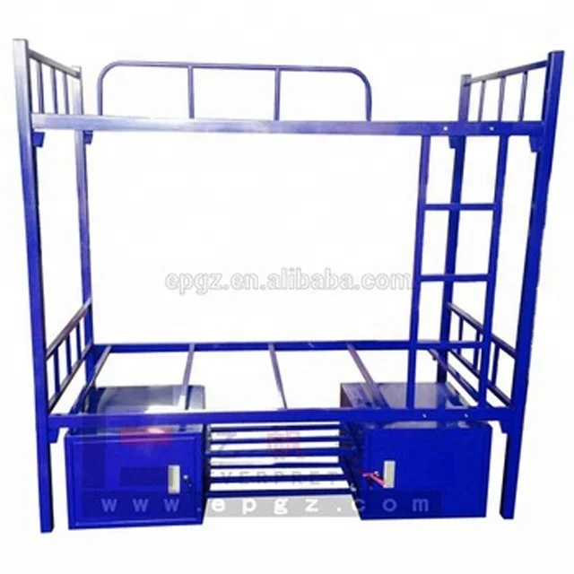 
Heavy Duty Metal Double Bunk Bed with Storage 