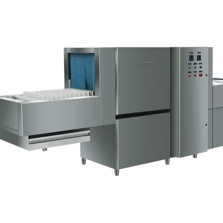 single washing tank flight type conveyor commercial dishwasher