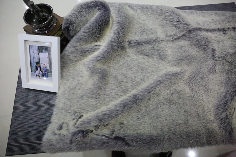 
STABILE 2017 lepao swiss fabrics super soft black coat fake fox fur with factory price 