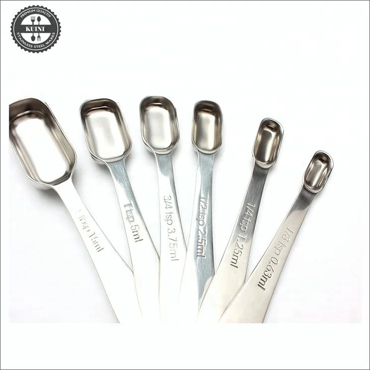 Stainless Steel 6 Piece Magnetic Measuring Spoon Set