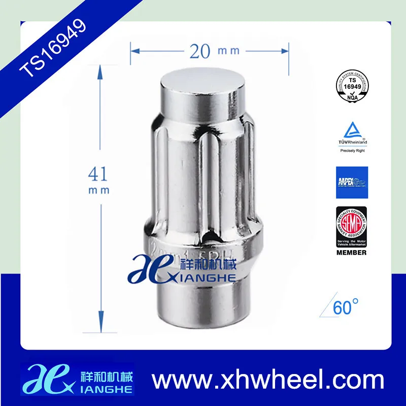 универсальный колеса гайки/болт выступ гайки m12x1.5 хром открыть