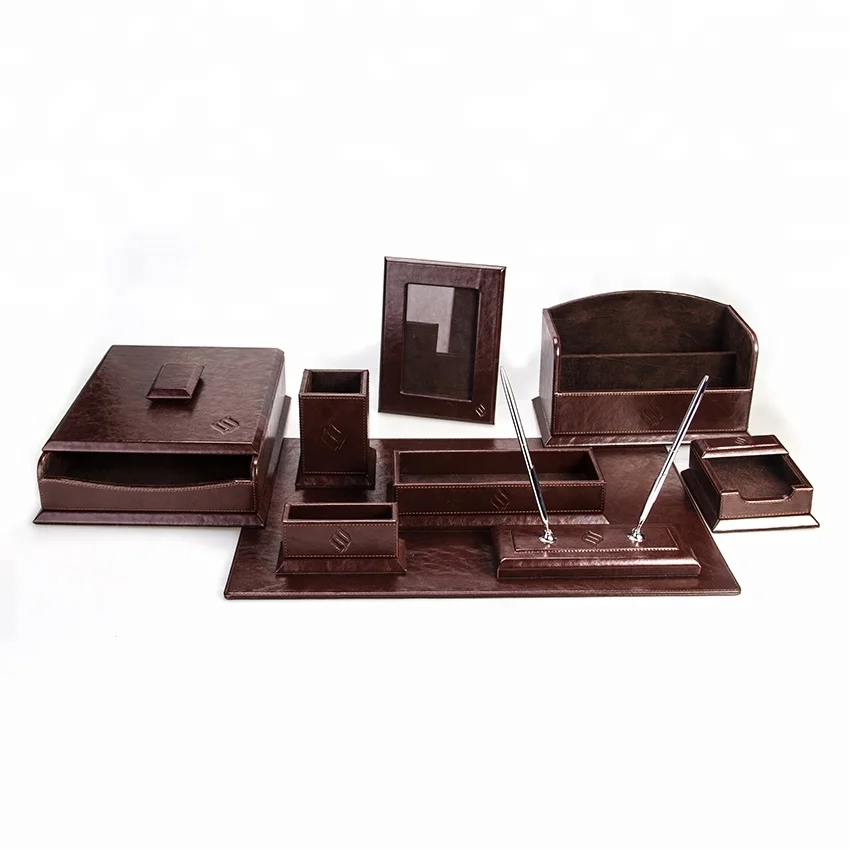Custom Leather Business Office set Desktop Set