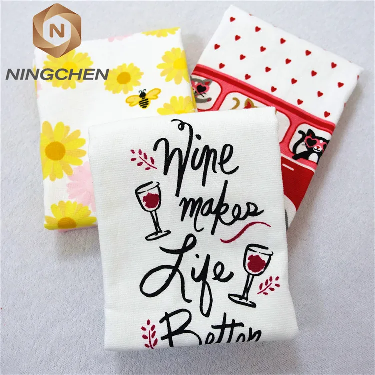 
Factory bulk wholesale Hot sale custom print kitchen tea towels 