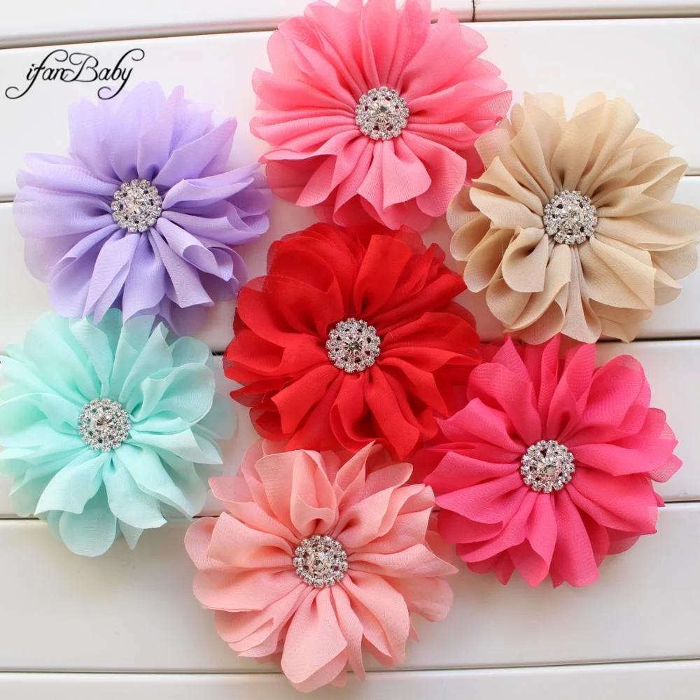 Chiffon Flower Flat Back For Baby Girl Headband Kids Hair Accessories Hair Flower