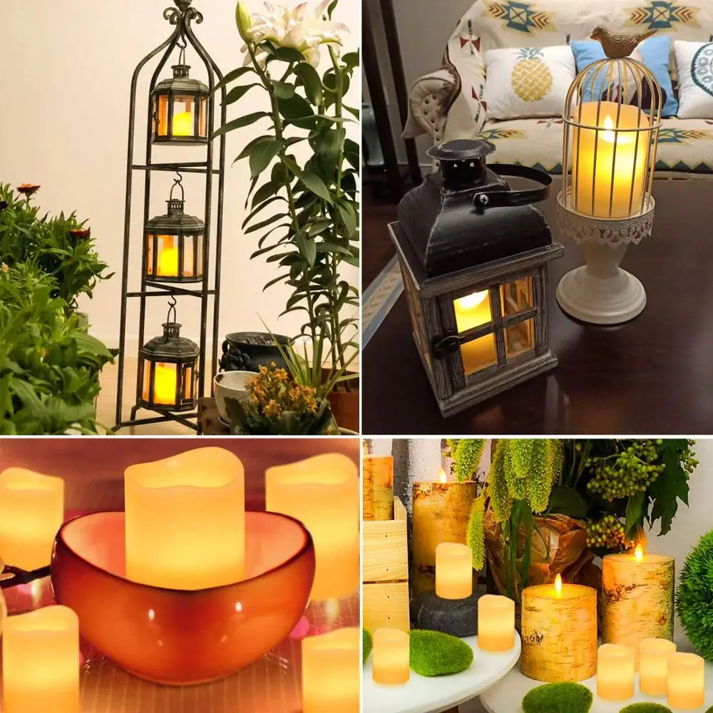 Pack of 6 Real Wax Flameless LED Candles with Remote Control For Home Decor LED Candles