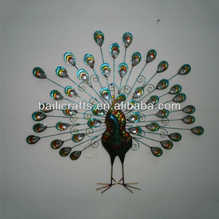
Factory manufacture various metal iron peacock wall art decor 