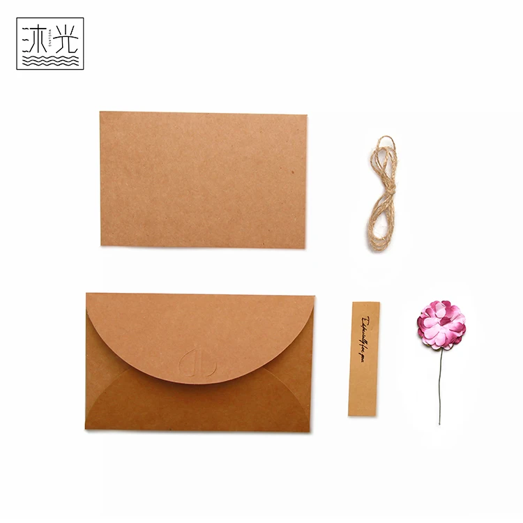 
Wholesale Custom Flower Design Kraft Paper Handmade Greeting Card 