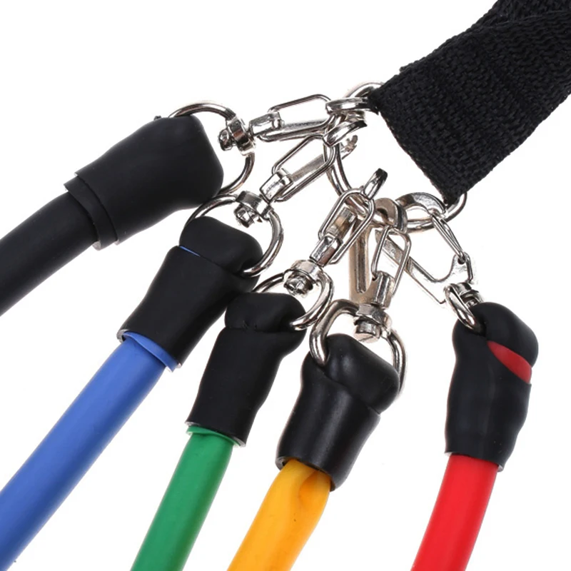 Dropship Hot Sale 11pcs Latex Resistance Band Tube Set with Latex Resistance Band
