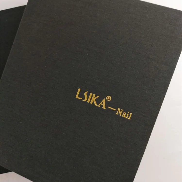 Custom Black fabric Nail art Card Album display 2 piece Photo Album  fit family photo Manufactory