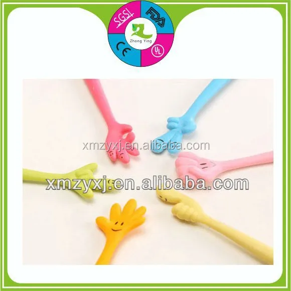 promotional gifts hand shaped colorful silicone finger pen