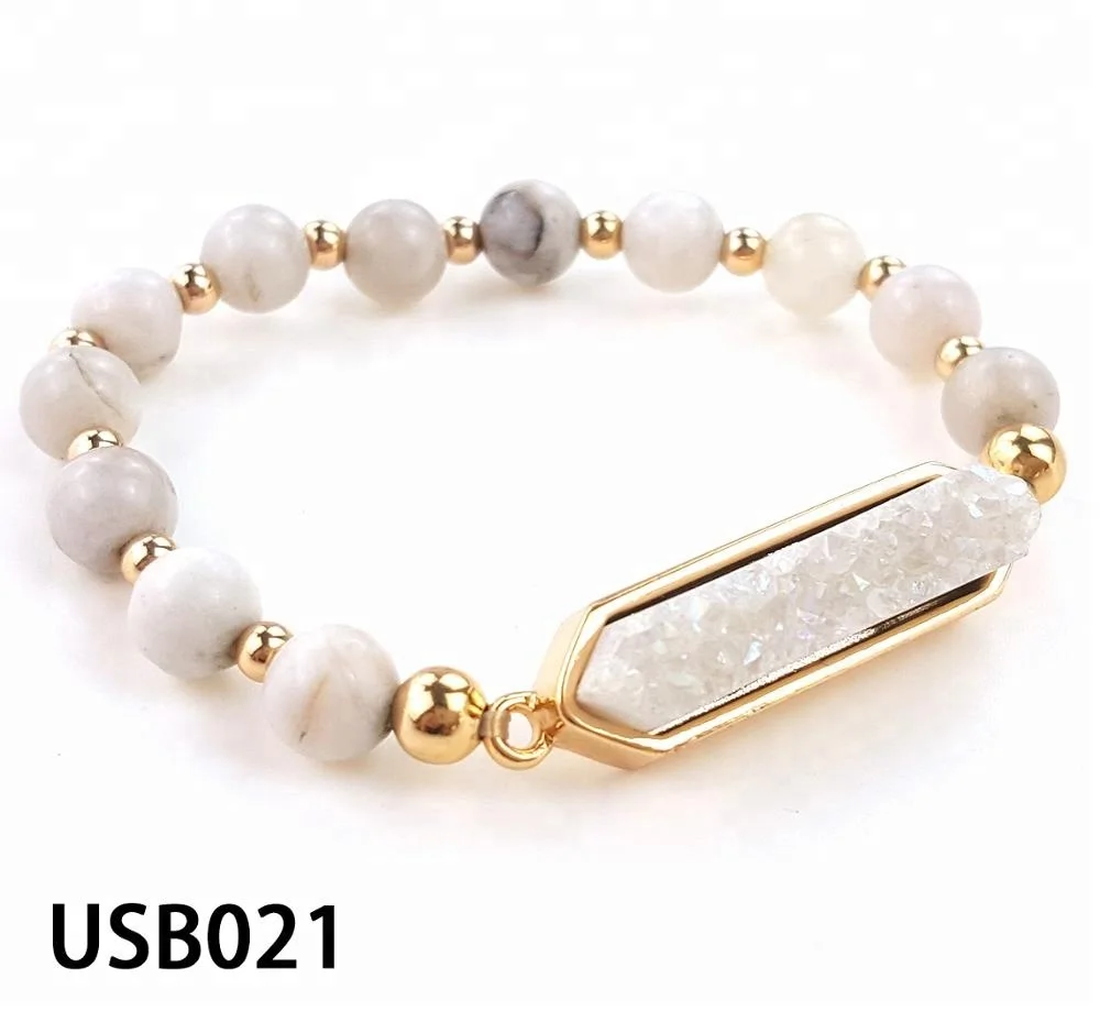 
gold bead women stainless steel gold bracelet jewelry 