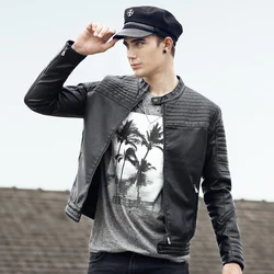 Wholesale China Cheap Classic Fashion Men Pu Leather Jackets