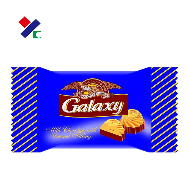 Пищевая пленка bopp/mpet/pvc для шоколадной батонки