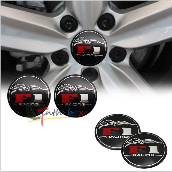 
4PCS 56.5mm Black F1 Racing Aluminum Car Wheel Center Hub Car Wheel 