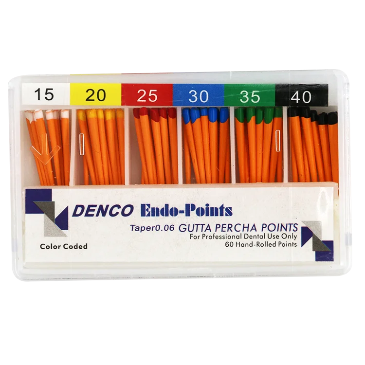 Сертификат CE, стоматологический конус GP Gutta Percha Points 0,06